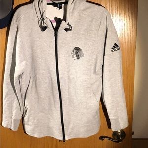 Adidas black hawks jacket hoodie men’s M Grey.